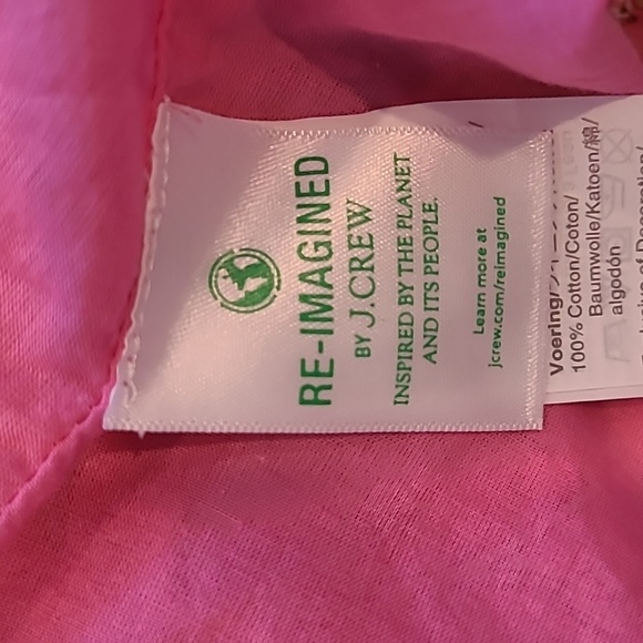 J crew pink vines tunic midi dress long needlepoint embroidery and tassel M - Picture 10 of 11